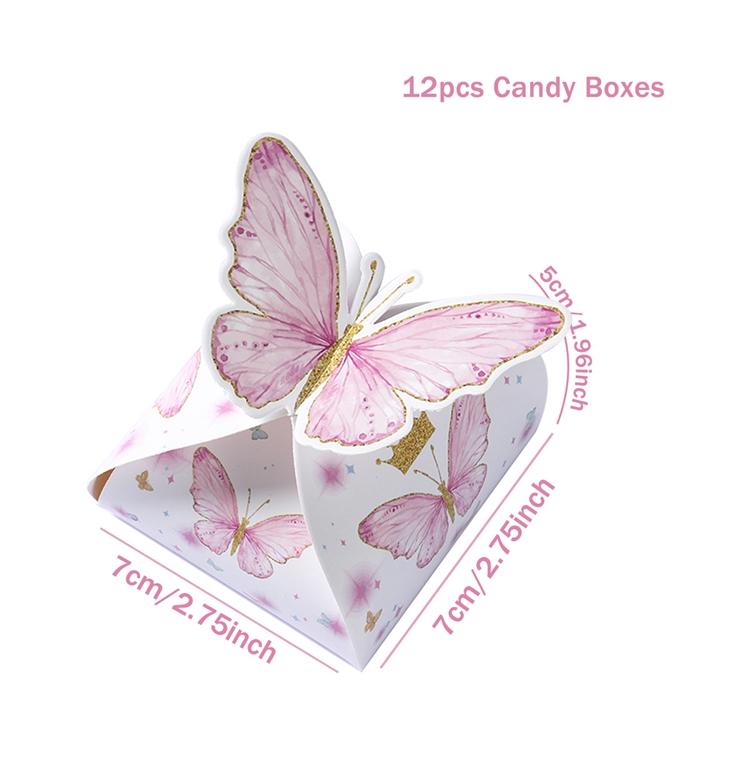 

Pink Butterfly Candy Bags Gift Packing Bags butterfly Birthday Party Decorations Kids Gift Candy Bag Baby Shower Party Supplies оливковий