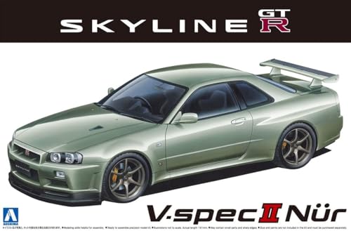 Aoshima Bunka Kyozai (AOSHIMA) Das Modellauto Nr.. 134 1/24 Nissan BNR34 Skyline GT-R V-spec II Nur. '02 Kunststoff Vorgefärbter Kunststoffmodellbausatz