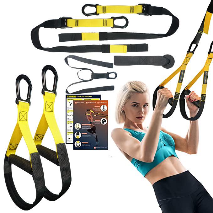 TRX1P Suspension Training Straps, Resistance Bands & Core Workout Ropes