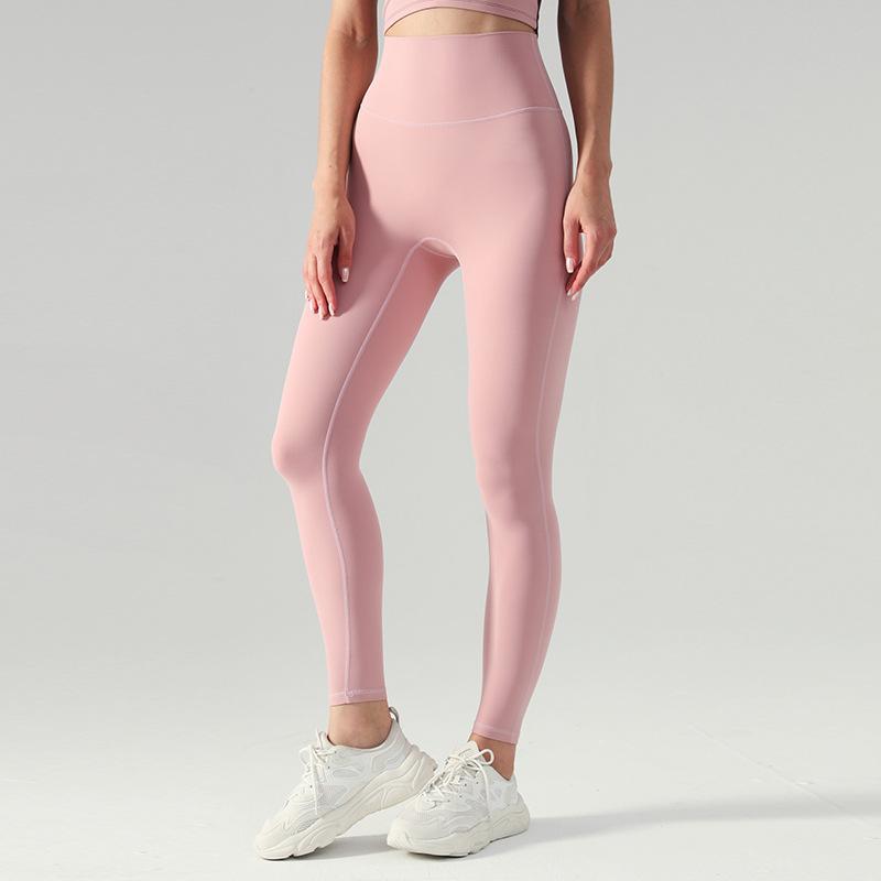 No Embarrassment Line Yoga Pants Long Women's Waxy Soft Peach Hip Fitness Pants High Waist Hip Lift Running Tight Sports Trousers