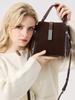 2025 Vintage Geniune Suede leather Tote bag women's handbag for work high quality top handle shoulder crossbody bag zipper
