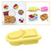 Silicone Snack Container Portable Double Compartment for Kitchen Fruits Work