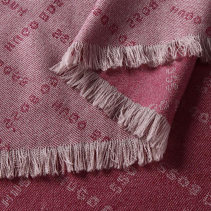 BOSS Hugo Boss Logo Jacquard Wool Shawl