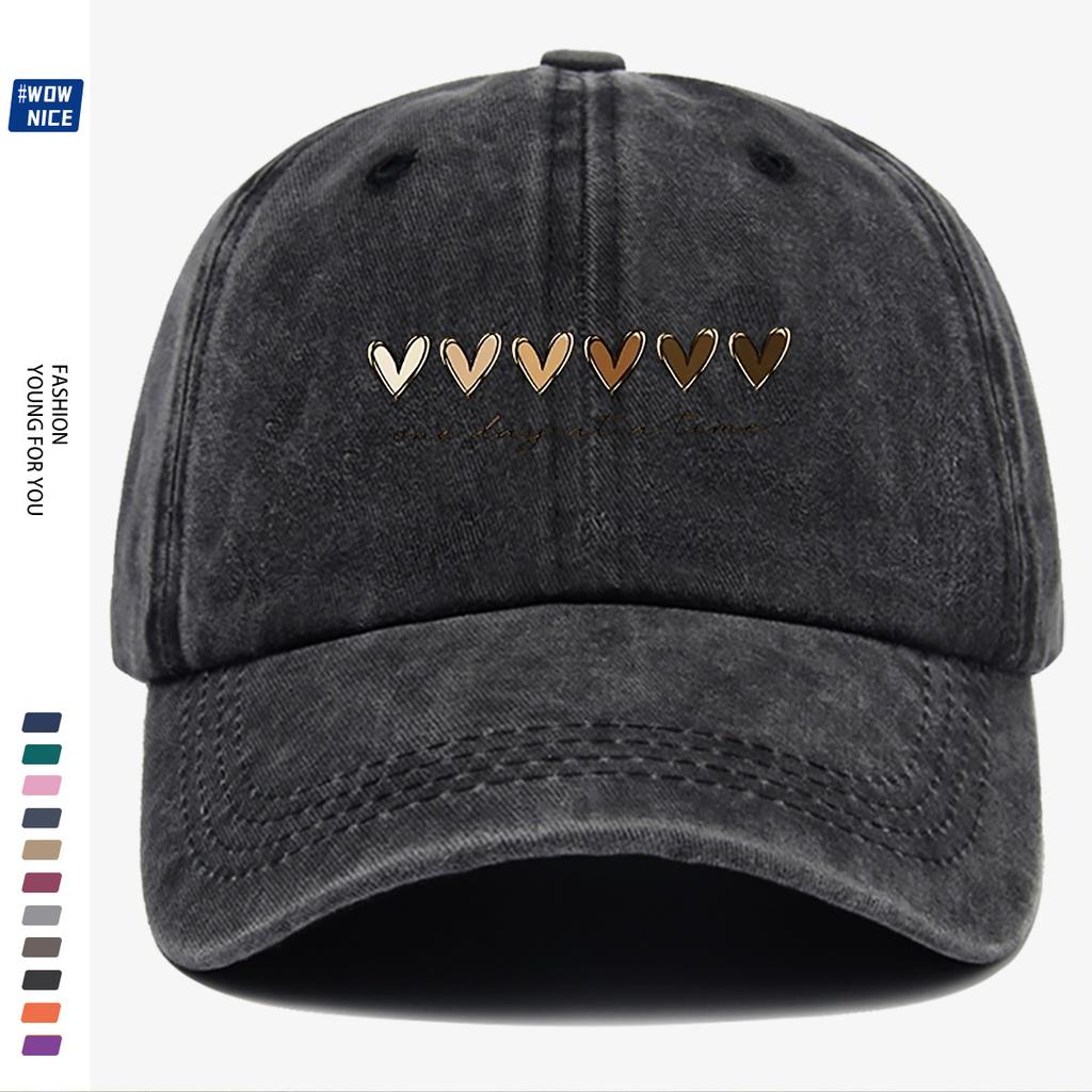 Pc Baseball Cap with Six HeartShaped Gradient Pattern Print Stylish and Beautiful Unisex Baseball Cap Adjustable Size Every