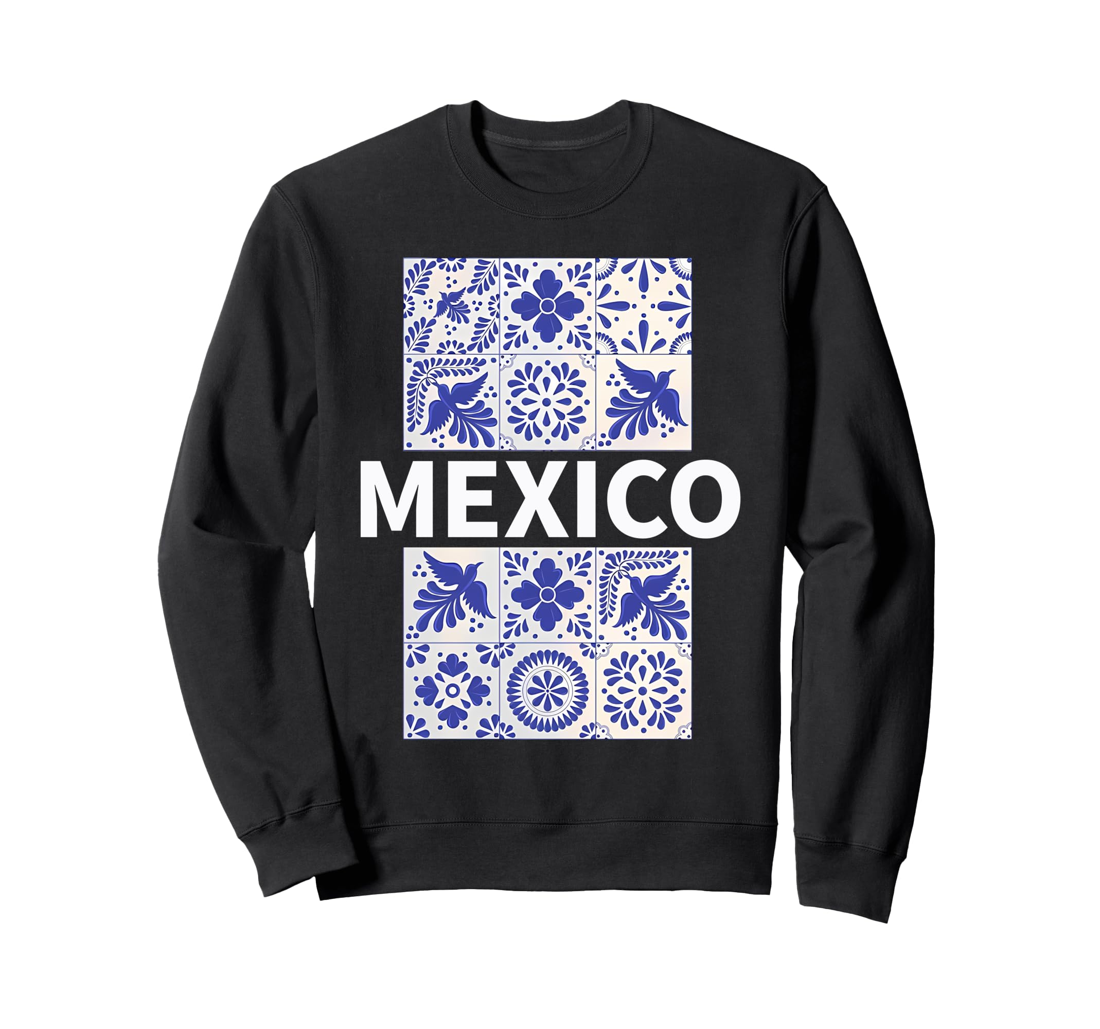 

Mexican Aesthetics – Traditional Blue Talavera Tile Art Design Sweatshirt
