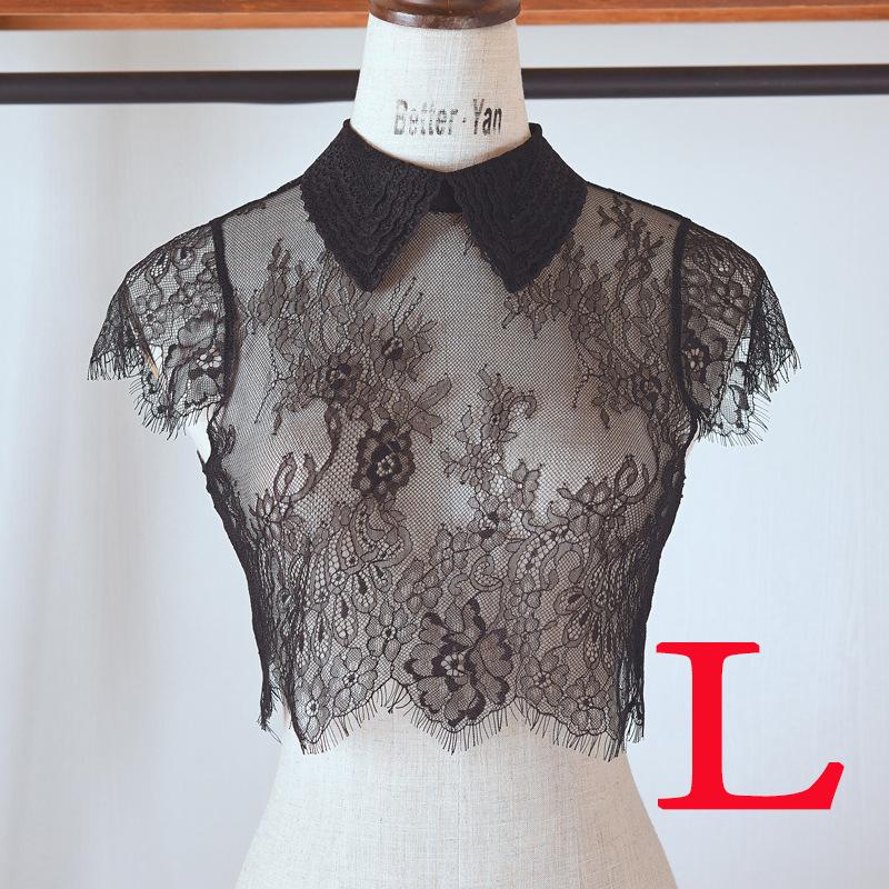 Elegant Black Fake Collar Lace Elegant Women Fake Half Shirt Detachable White False Collars Woman Neckwear Clothing Accessories