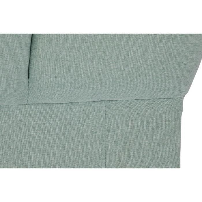 Tête de lit - 157 x 8 x 160 cm - Polyester vert bois - Style scandinave - Confort velours