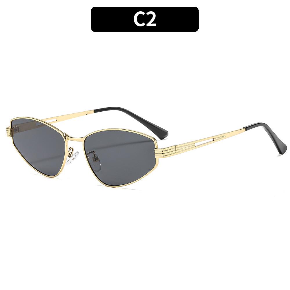 Women's sunglasses, metal cat eye sunglasses, men's and women's fashion sunglasses.