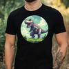 T-Shirt Herren Dino Pixel Art Motiv Baumwolle Größe XS bis 5XL