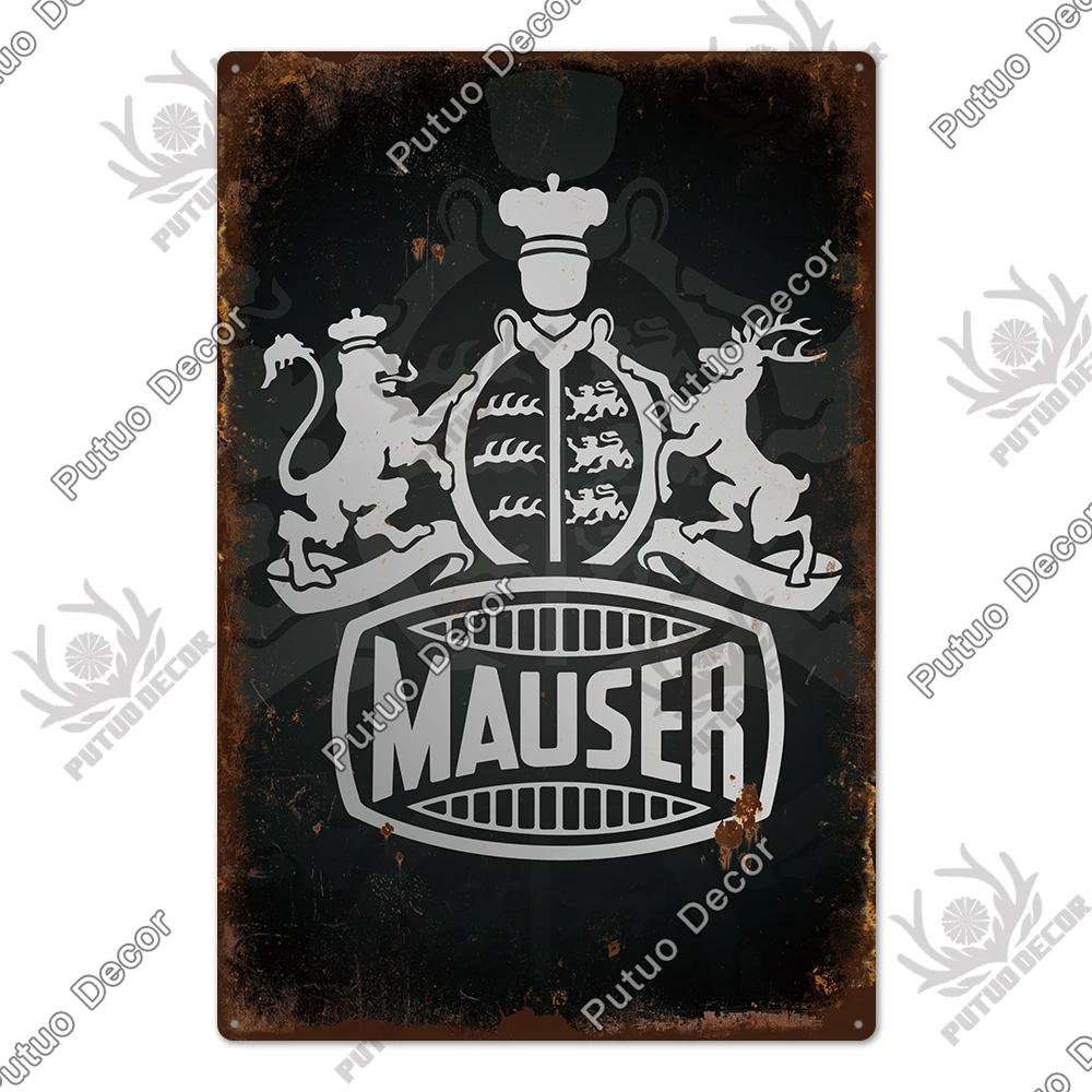 Putuo Decor Brand Poster Vintage Metal Tin Sign Plaque Plate for Garage Man Cave Gun Club Wall Decor Pistola Co2 Arma Metal