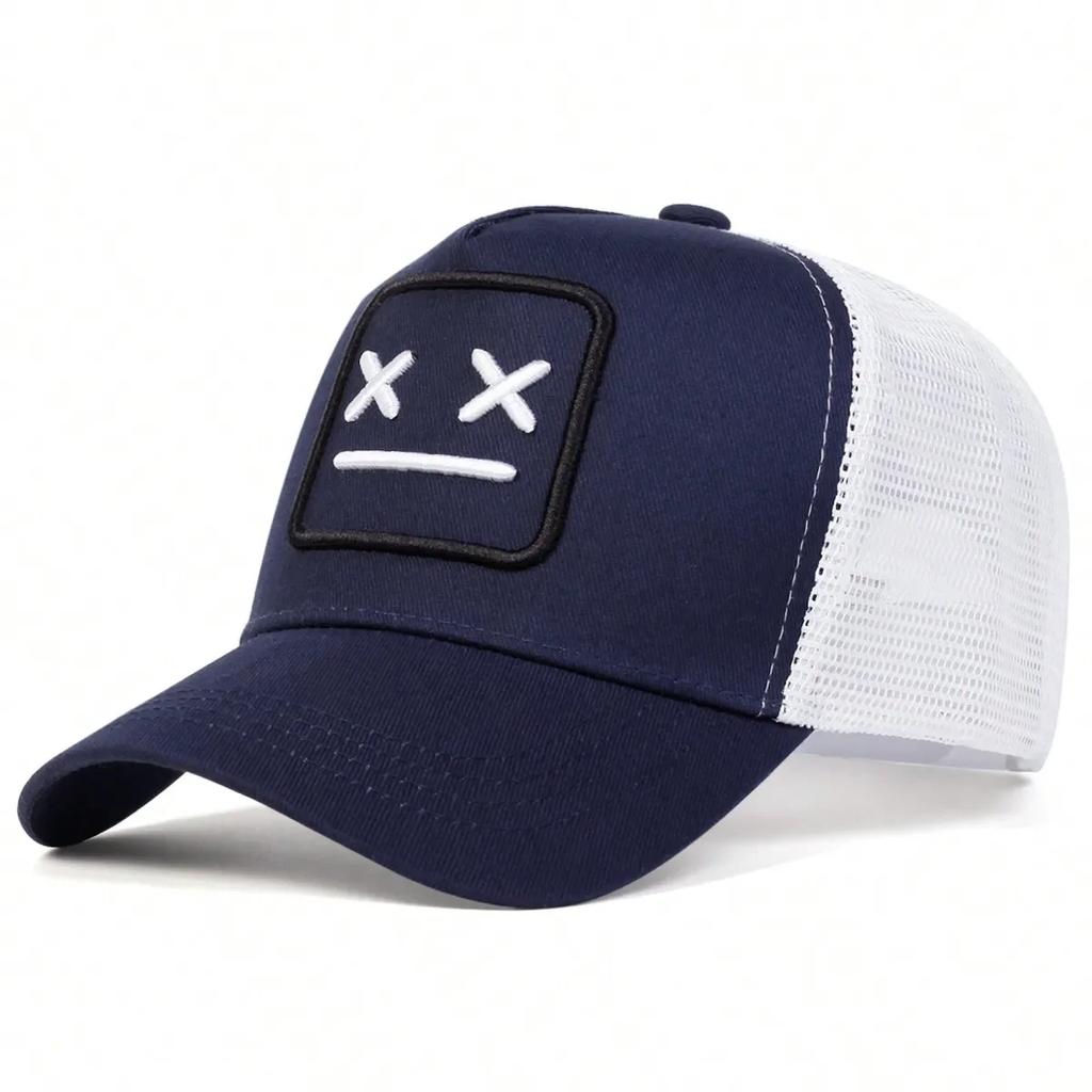 Unisex XX Embroidery Baseball Net Caps Spring Summer Outdoor Sunscreen Hat Adjustable Casual Trucker Hats