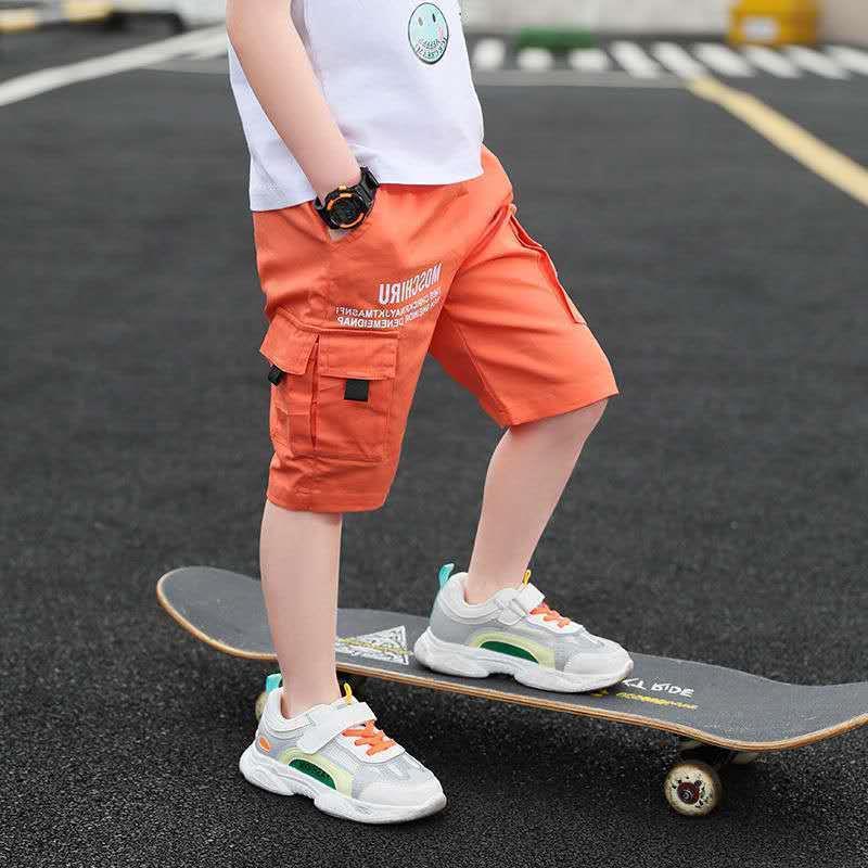 Chlapecké letní šortky Svrchní oděv Overaly Pětibodové kalhoty Tenké kalhotky