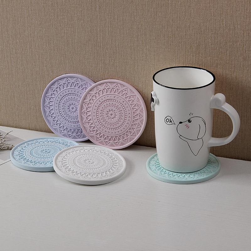 Mandala Diy Homemade Mold Coaster Crystal Dripping for Creative Silicone Mold Crystal Drip Placemat Mold for Diy Craft