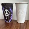 Gothic Style Metal Water Cup Thermochromic Color-Changing Cup, Horror Theme Cold Drink Spooky Prison Hand Design Mug Tumbler, Wide Mouth for Halloween