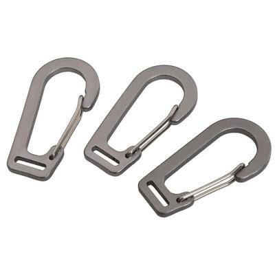 New Style No. 5 Aluminum Alloy Flat Edge Carabiner with Steel Wire Buckle for Outdoor Luggage