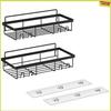 A34R Shower Caddy Shelf Organizer Rack(2Pack), Bathroom Accessories Basket Shelves With Hooks, Wall Mount Shower Storage