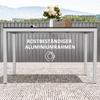 Garden Table, Aluminum, 120x70 Cm, Weatherproof Balcony Table with Wood Look, for 4-6 People, Black