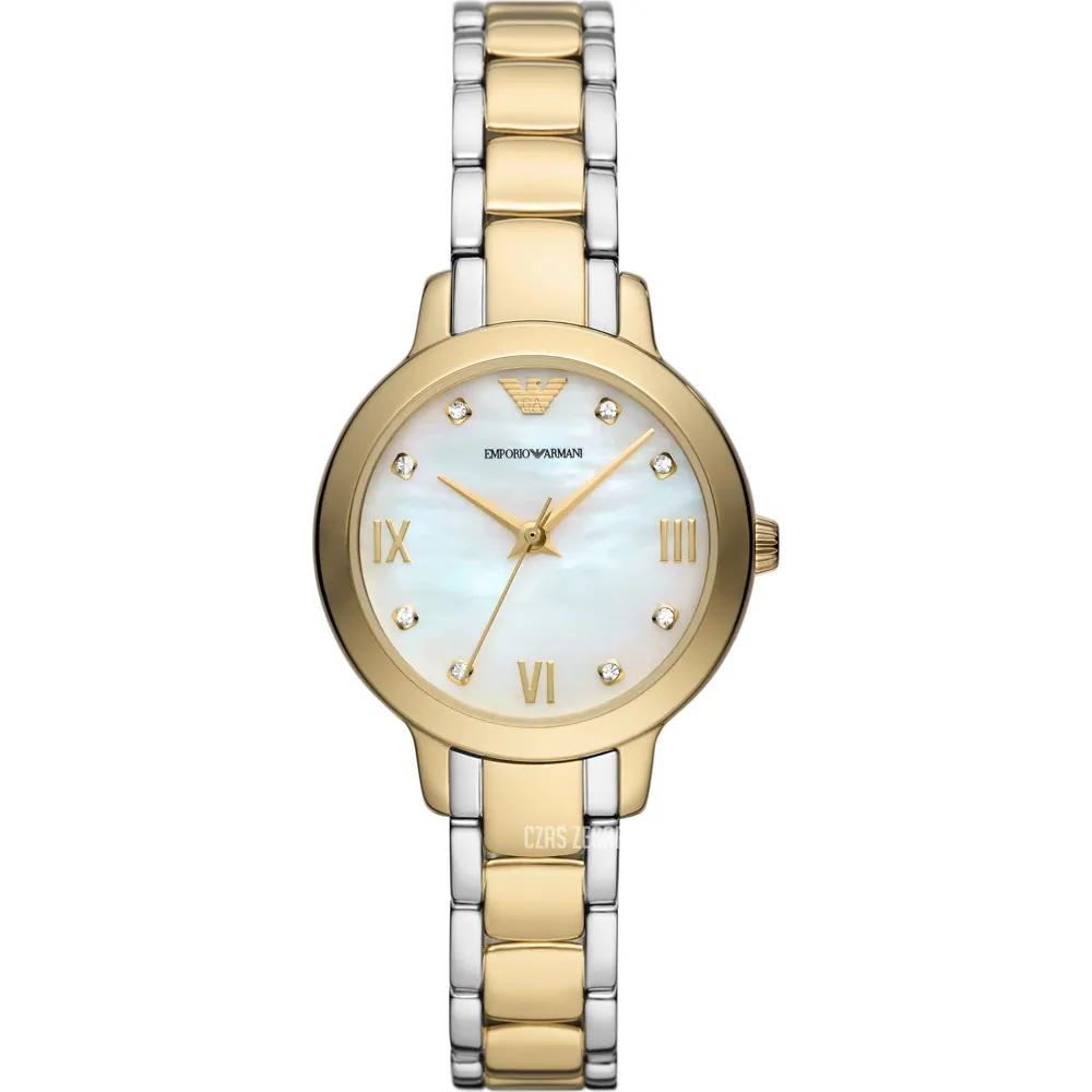 Emporio Armani Cleo Mother of pearl Bicolor Metal Ladies  Quartz Watch AR11513 мать жемчужного