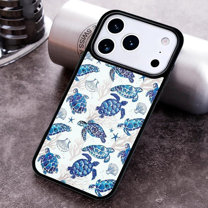 Cute Turtles Painted Phone Case For iPhone 17 16 15 14 13 12 11 Pro Max Plus 17Air Soft Silicone Cover