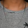 10 PCS Men's Necklace Round Link Cuban Chain Silver Stainless Steel Choker Punk Boy Women Jewelry Accessory Gift