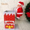 Weihnachtsmann mit Musikalischer Puppe, Weihnachtsmann, Kletterleiter, Perlen, Hängedekoration, elektrisches Kinderspielzeug für Weihnachtsbaum, Hochzeitsfeier