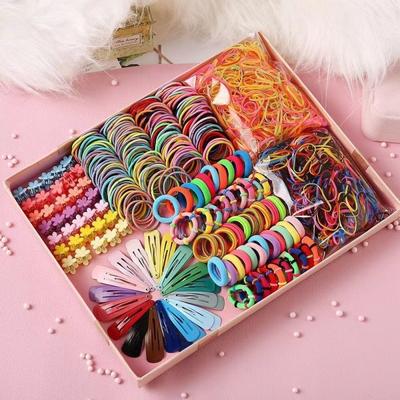 780 Pieces of Cute and Colorful Hair Accessories Set for Women - Including Elastic Bands, Flower Clips, and Teardrop Shaped Hair Clips, No Box