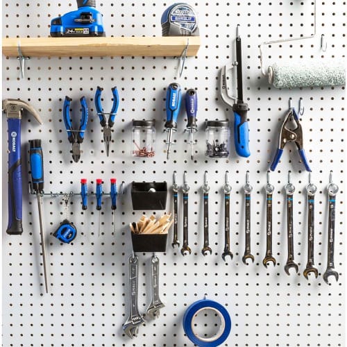 ZOYUBS Punching Board Hooks, 25mm Hole Pitch, Silver, Easy Installation, Set of 80, for Perforated Boards, T-Shaped Hanging Racks, Mesh Hooks, and Hoo