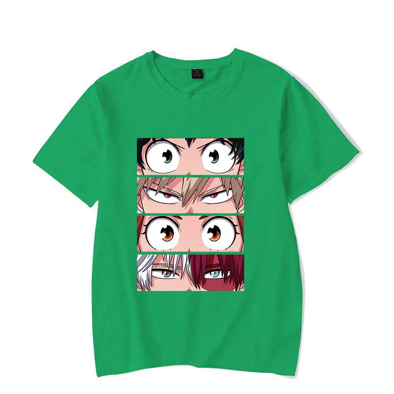 

New Deku Bakugou Katsuki Todoroki Shoto Print T-shirt Women Men Summer Casual Short Sleeve Round Neck Tops Fashion T-shirts 4XL