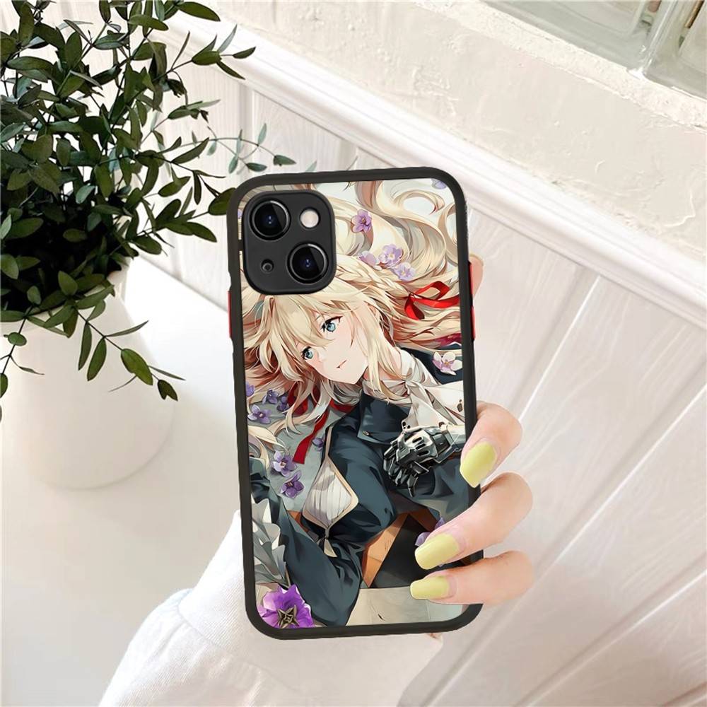 Violet Evergarden Phone Case For IPhone 16 15 14 X XR XS 7 8 Plus 11 12 13 Pro MAX 13mini Matte Shockproof Case