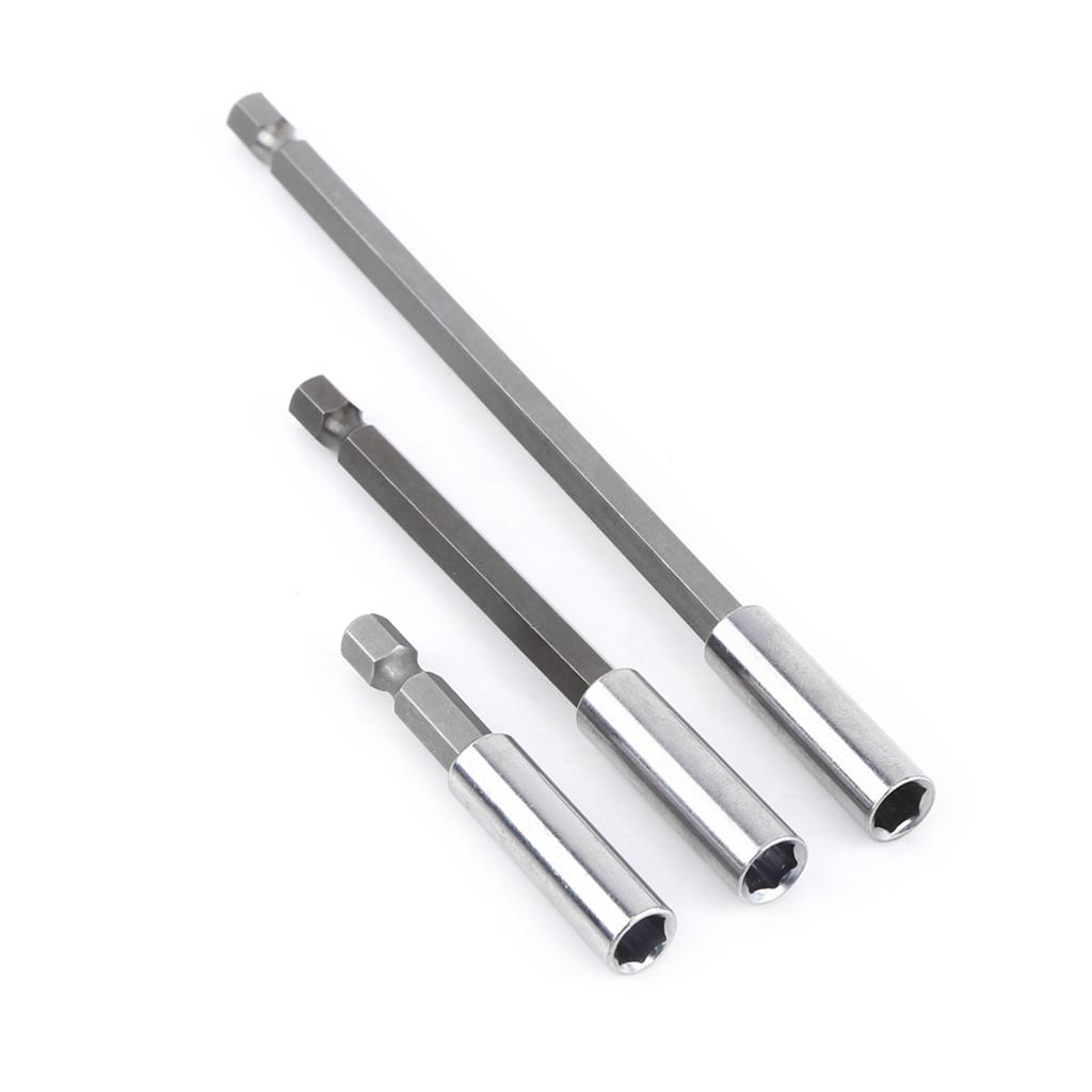 3pcs Electrical Drill Screwdriver Extension Bar Magnetic Bit Holder 1 4 Shank Tool