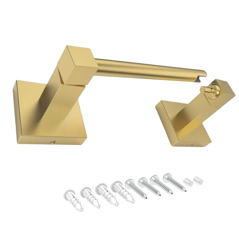 Suport pentru prosoape de hârtie pătrat cu două coloane rotative, Suport pentru role de baie din oțel inoxidabil 304, Oțel inoxidabil și aliaj de zinc, Suport pentru hârtie igienică