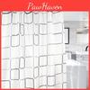 Square Plaid Shower Curtain With Hooks Waterproof And Durable Bathroom Cover For Stylish Decor