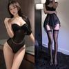 Sexy lingerie small breasts show big sexy one-piece uniform bed flirting open file free pure desire temptation passion suit