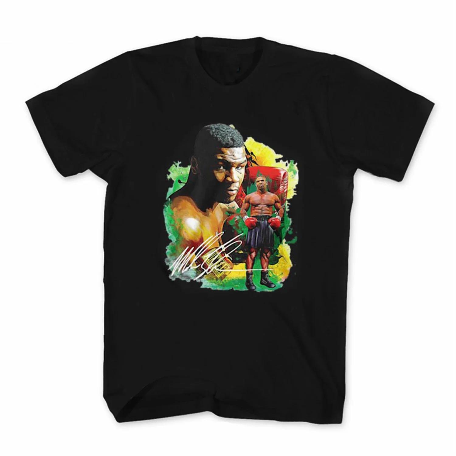Boxing  Mike Tyson Poster Autograph Boxing Fans TShirt 100 Cotton ONeck Short Sleeve Summer Casual Unisexs Tshirt S