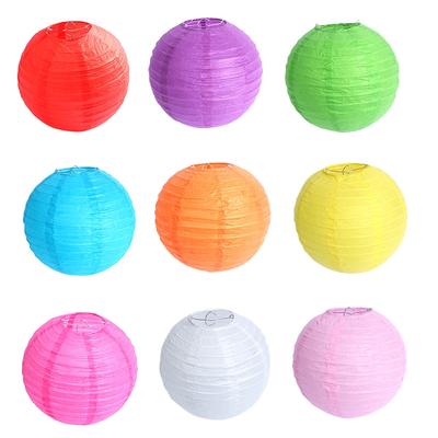 14inch 35cm Birthday Decoration DIY Wedding Home Decor Round Paper Lanterns Mid Autumn Festive Atmosphere Hanging Lanterns