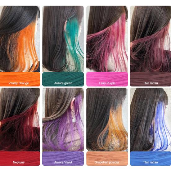 Women Lady Multi Colors Long Straight Hairpiece Wig Party Hanging Ear Hair Extension