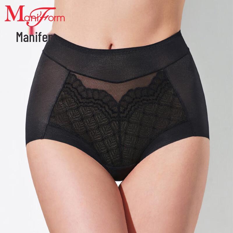 

Женские трусы-слипы Maniform с высокой талией и кружевом для контроля живота M