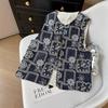 Embroidered Vest Vest Women's Spring 2025 New Fashionable Blue and White Porcelain Vest