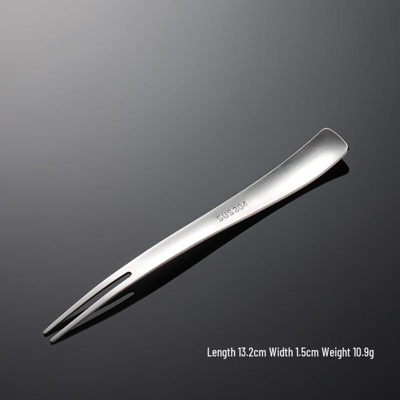 Qianxing 304 Stainless Steel Square Spoon & Fruit Fork Set