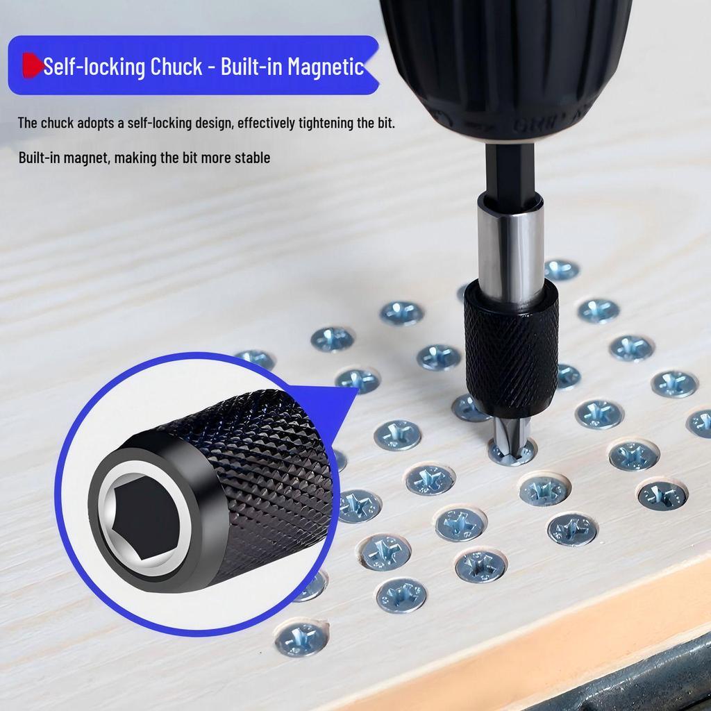 Magnetic Quick-Release Hex Shank Bit Holder Extension (6.35mm)