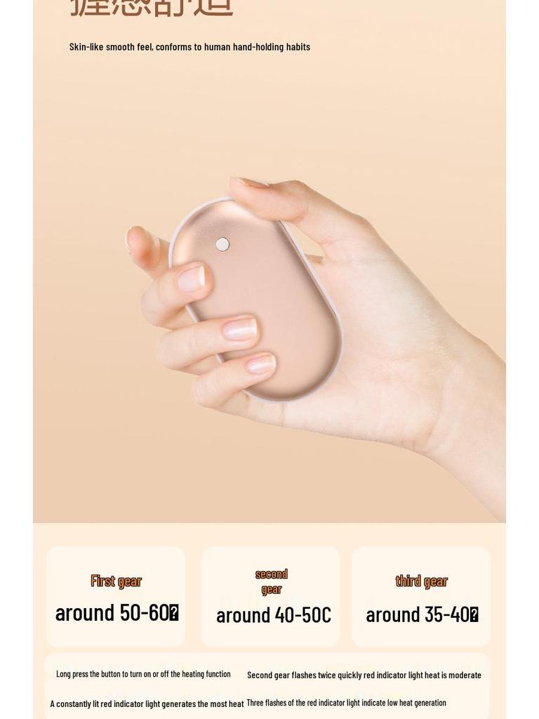 Portable USB Electric Hand Warmer: Cute Waterless Hot Bag for Girls & Students - Perfect Winter Gift