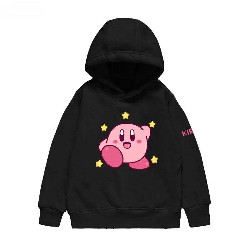 2025 Cute Kirby Hoodies Boys Clothing Kids Children's Boy's Clothing Round Neck Sweatshirt Girls Clothes 4 To 14 Years Hoodies