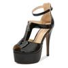 Women Shoes Fashion Peep Toe High-heeled Sandals Sexy 14CM High Heels Buckle Strap Party Shoes Large Size 35-46 Platform Sandals