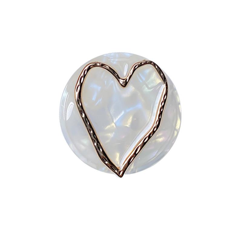 Marble Pattern Mobile Phone Airbag Bracket Electroplating Hollow Love Back Paste Type Retractable Stable Desktop Watching Drama