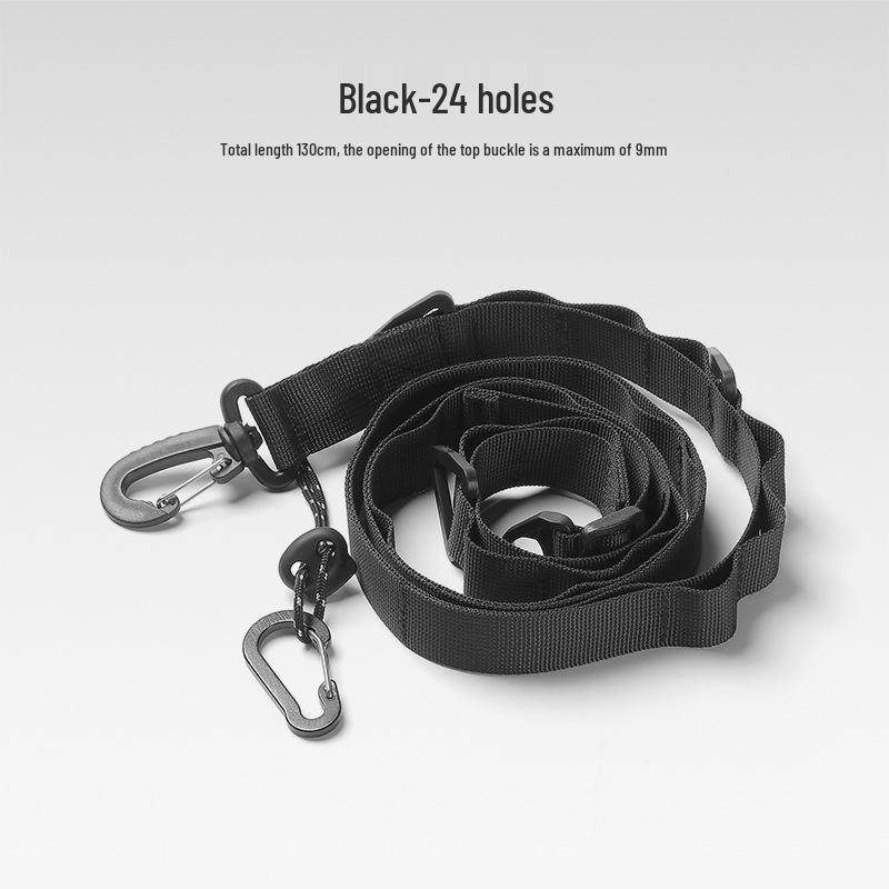 

Multifunctional Black Awning Clothesline with 24-Hole Storage Strap and Hanging Buckle чёрный