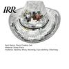Durable Disco Hat Western Cowboy for Men Women, Sparkly Silver Stage Mirror Music Festivals, Concerts, Party