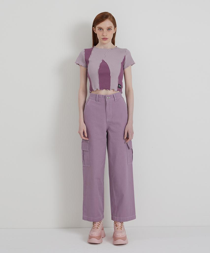 ANDTHEOTHER Purple Cargo Pants