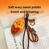 Cute Plush Sweet Potato Keychain Soft Plush Doll Charm Wallet Hanging Ornament For Backpack Purse Keys