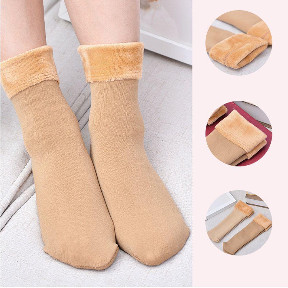 Fashion Women Female Winter Warm Cotton Socks Wool Thick Snow Boots