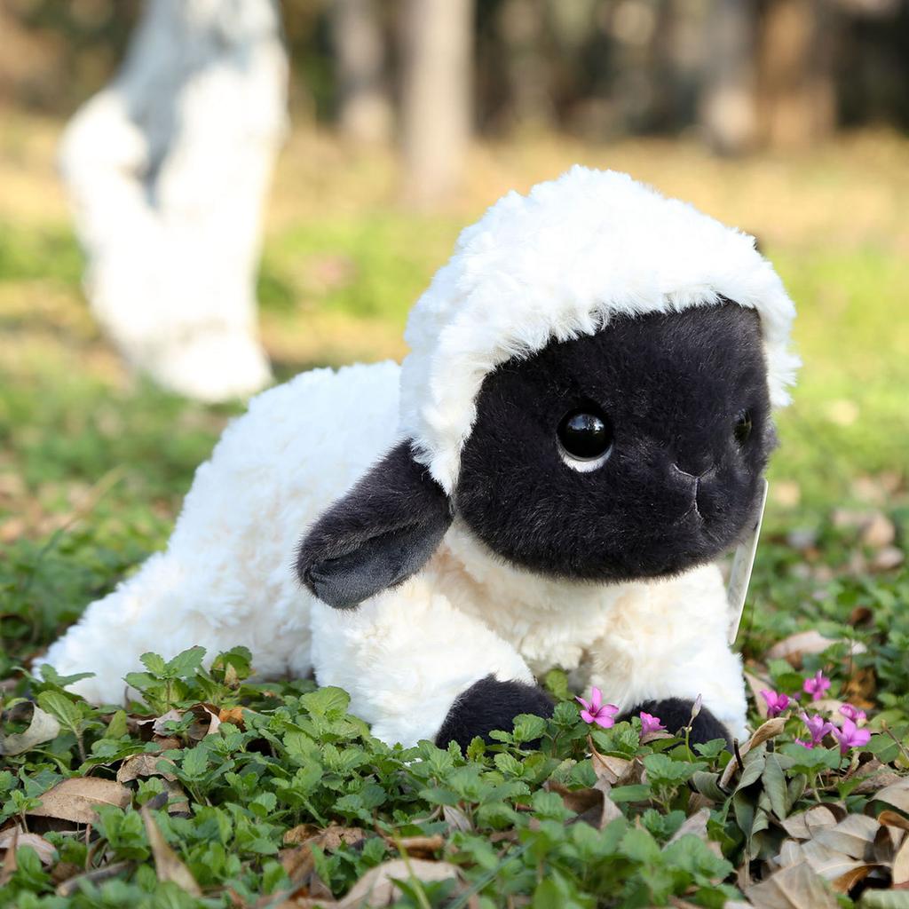 30/45cm Cute Lying Posture Sheep Plush Toys Room Decoration Realistic Cartoon Fluffy Stuffed Sheep Doll Toy Kids Birthday Gift